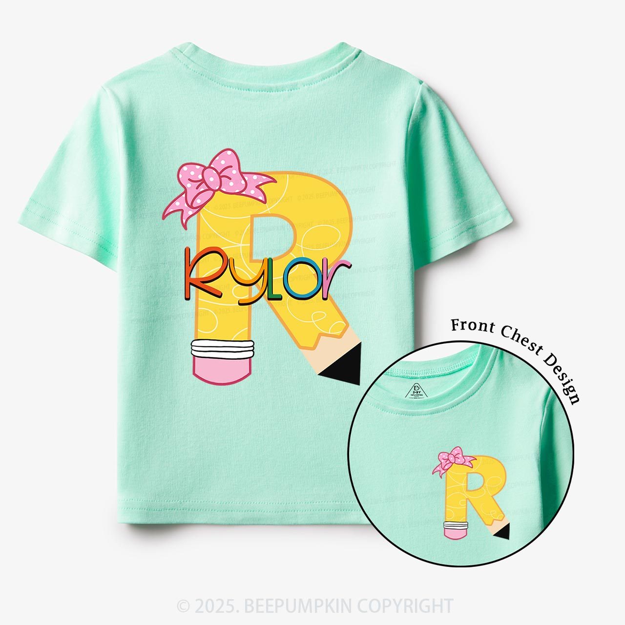 Personalized Pencil Perfect Name Toddler&Kid's Tees Beepumpkin