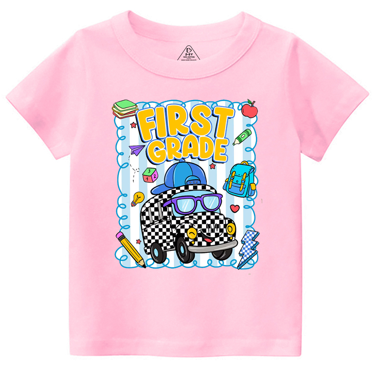 Personalized Toot Toot School Bus Toddler&Kid's Tees Beepumpkin 