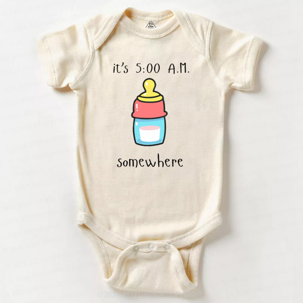 Funny Bottle Somewhere Baby Bodysuit 7