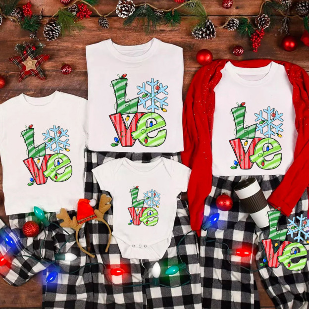 Snow Love Christmas Family Matching Shirt