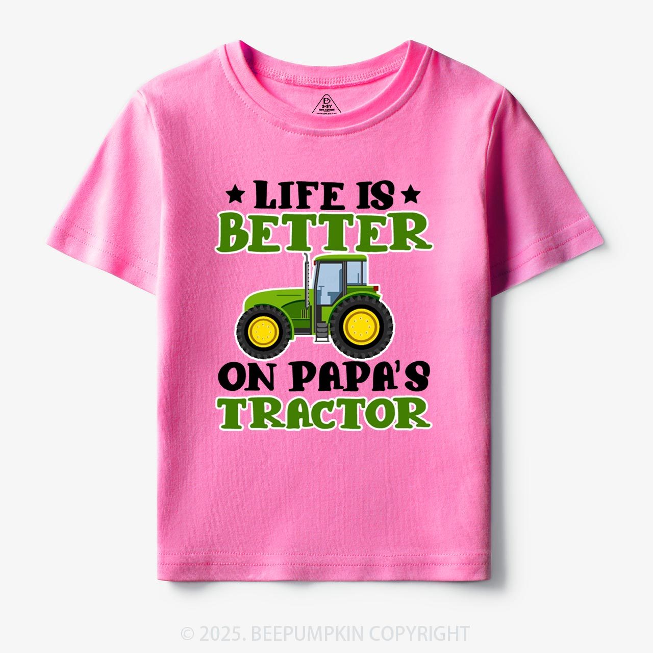 Life Is Better On Papa's Tractor Toddler&Kid's Tees Beepumpkin