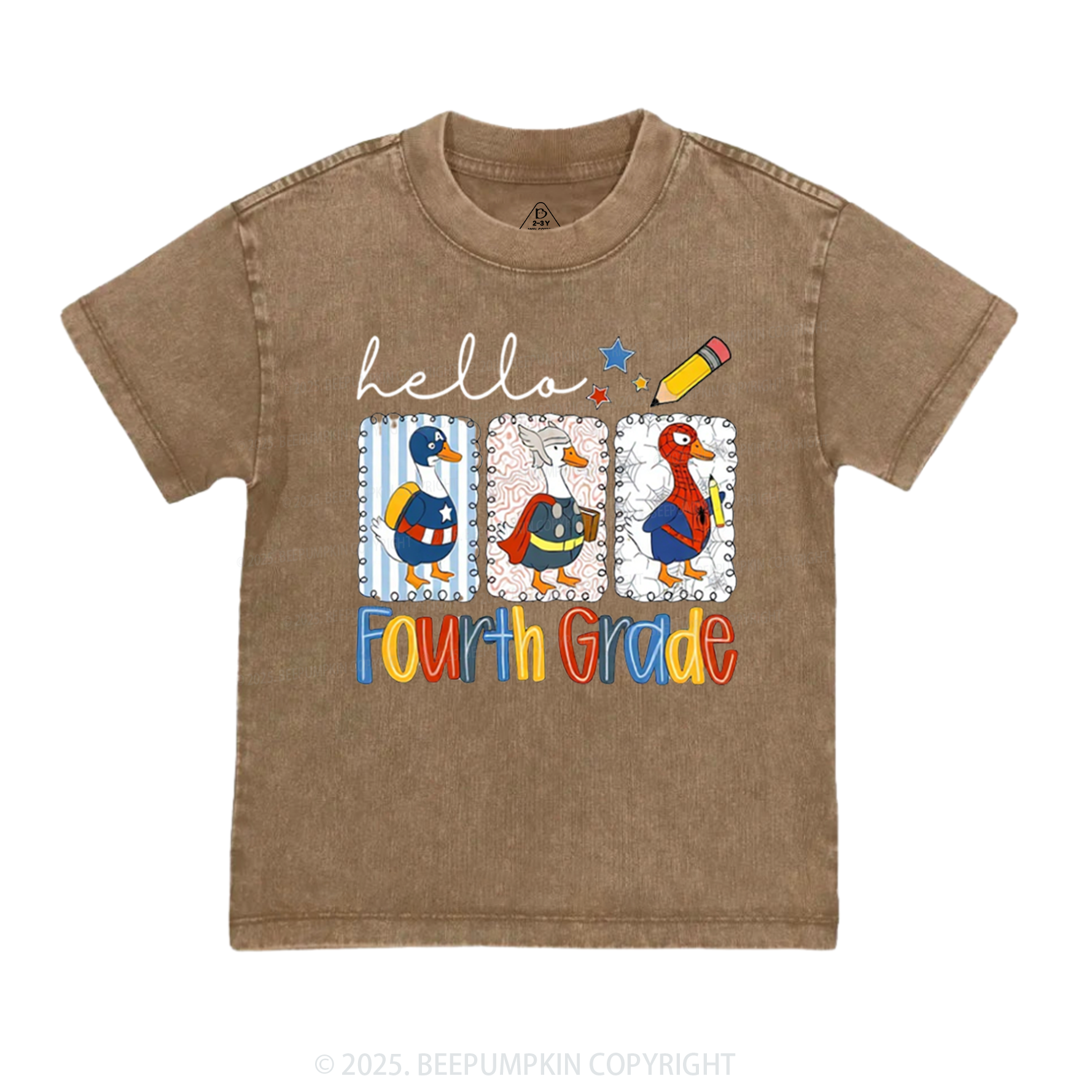 Personalized Hello School Toddler&Kids Washed Tees