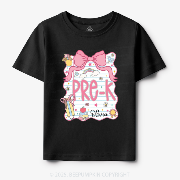 Personalized Sweet School Journey Toddler&Kid's Tees Beepumpkin