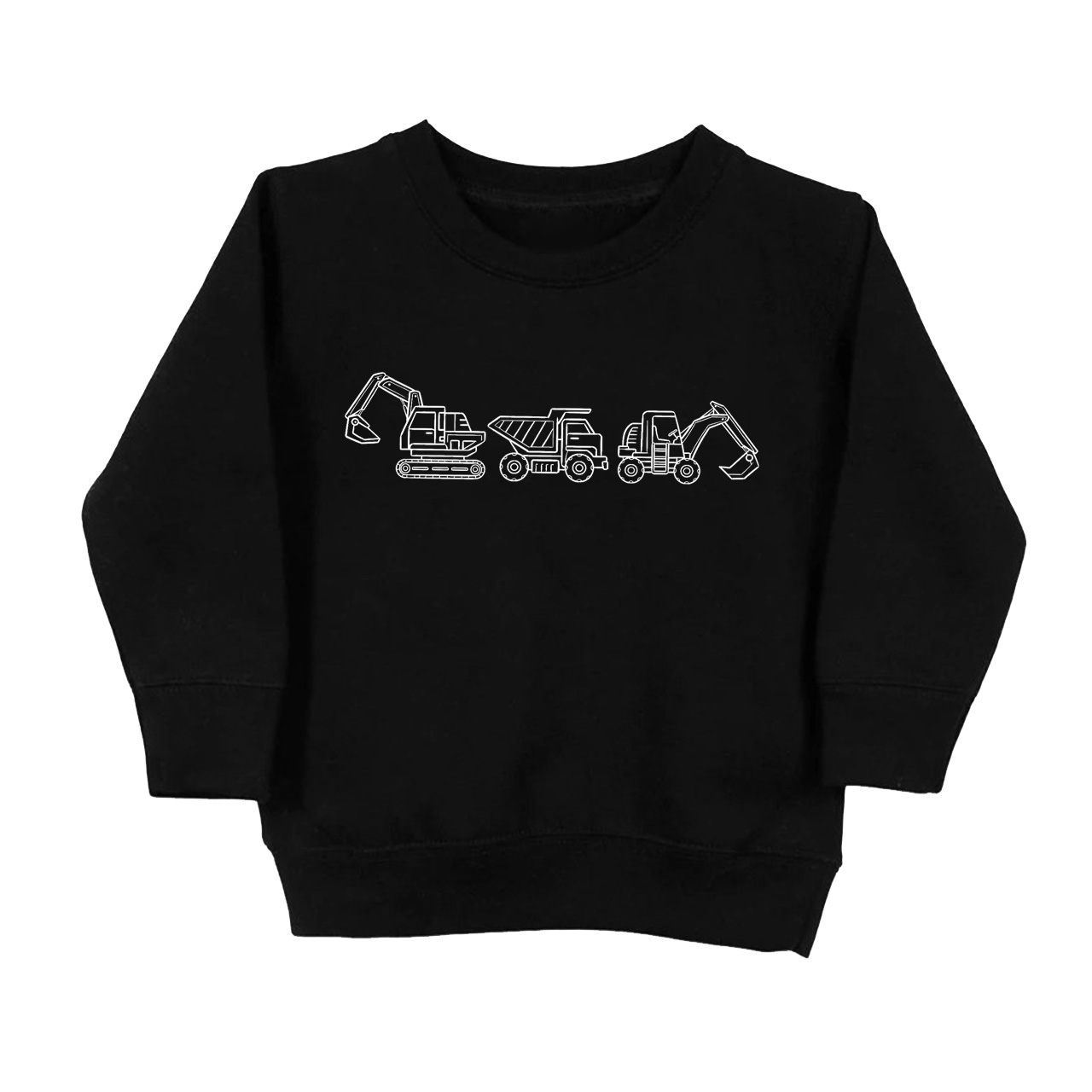 Construction Trucks Kids Sweatshirt