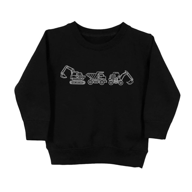 Construction Trucks Kids Sweatshirt