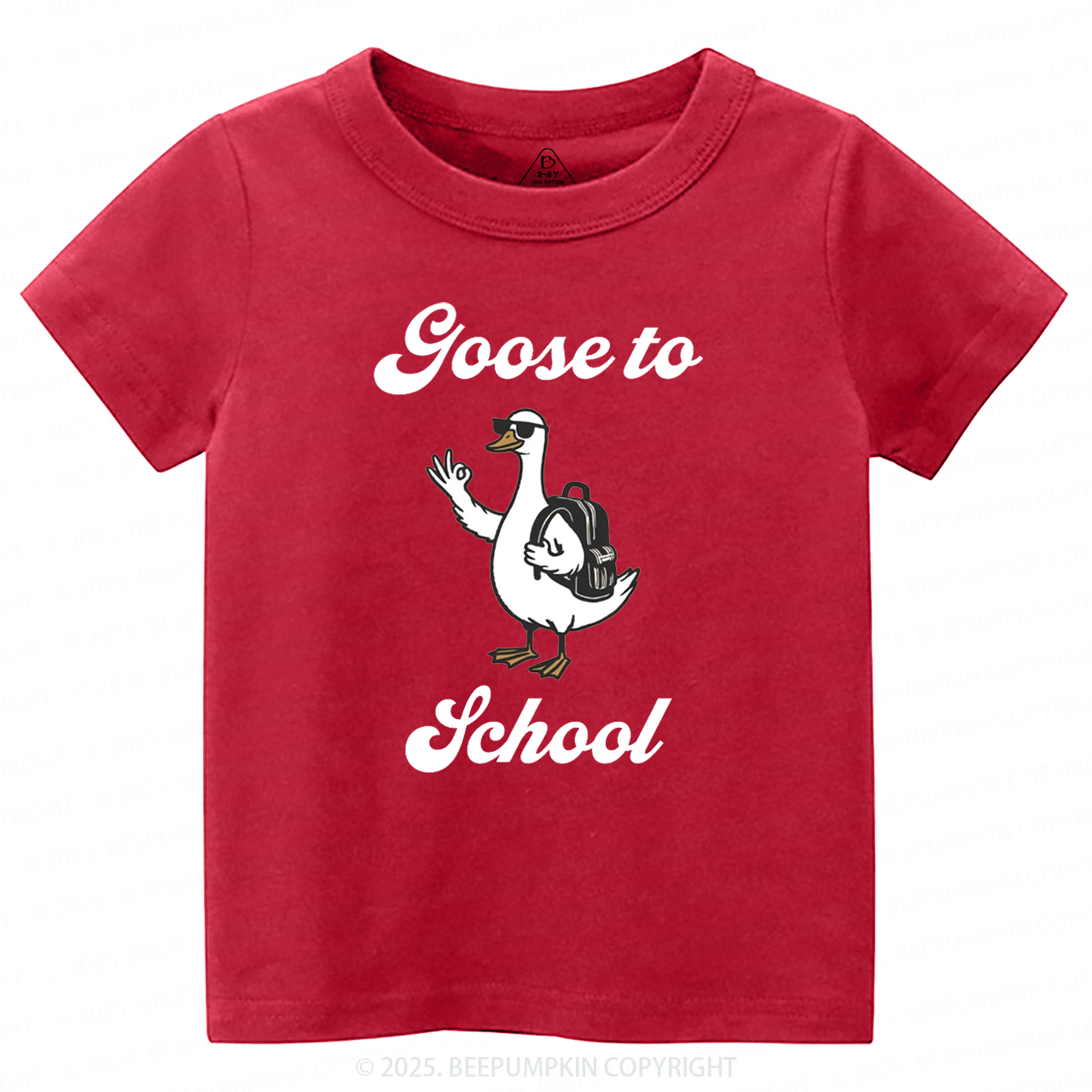 Goose to School Toddler&Kid's Tees Beepumpkin