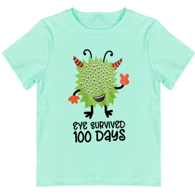 Eye Survived 100 Days Toddler&Kids Tees 