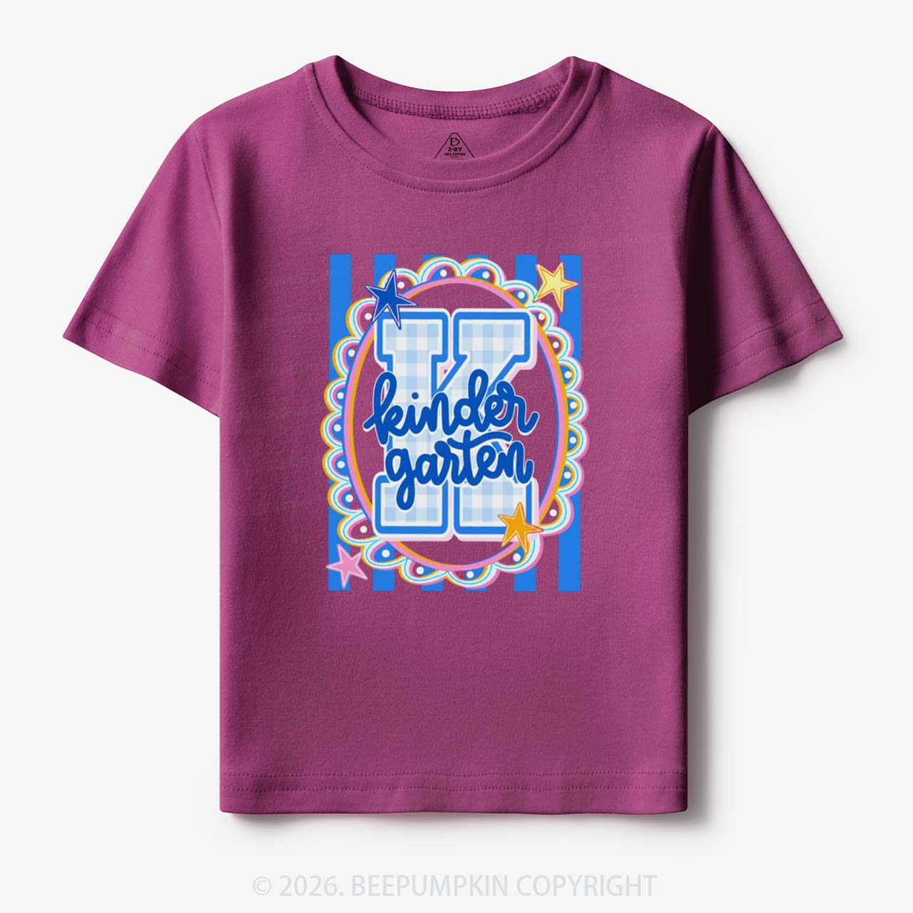 Preppy Blue Gingham Pre-K To Fourth Grade Toddler&Kid's Tees