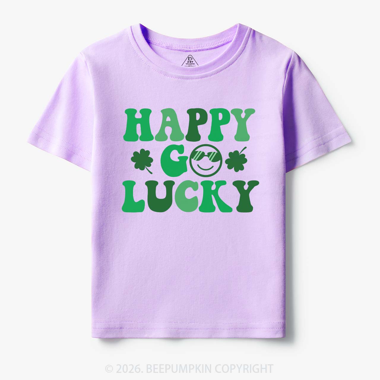 Leaf Happy Go Lucky St.Patricks Day Toddler&Kid's Tees Beepumpkin
