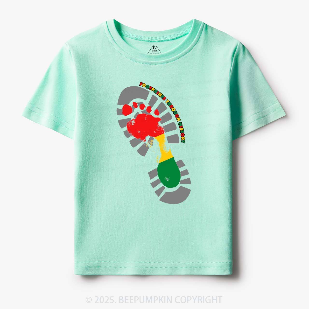Black History Month Footprint Toddler&Kid's Tees Beepumpkin