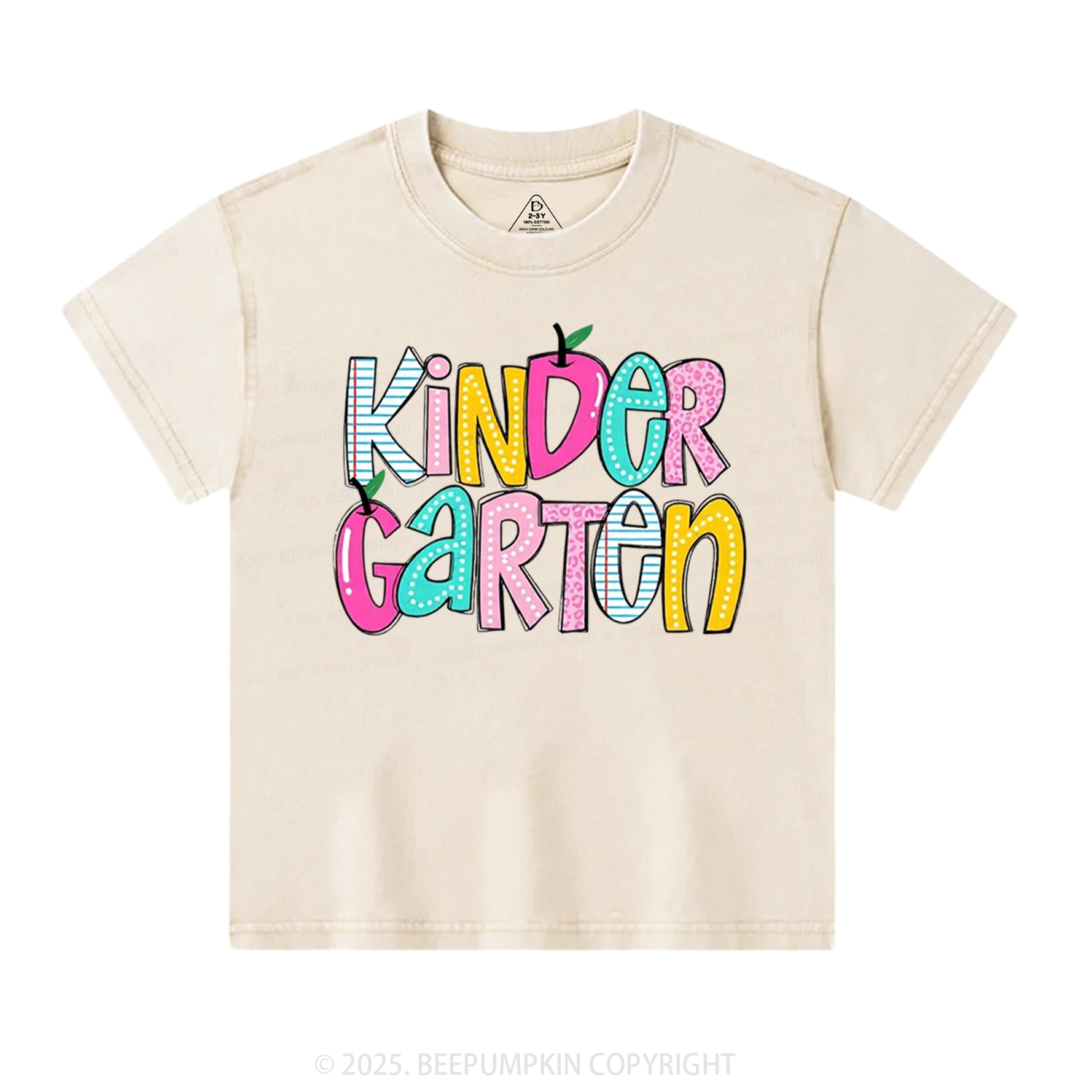 Personalized Colorful Grades Toddler&Kids Washed Tees