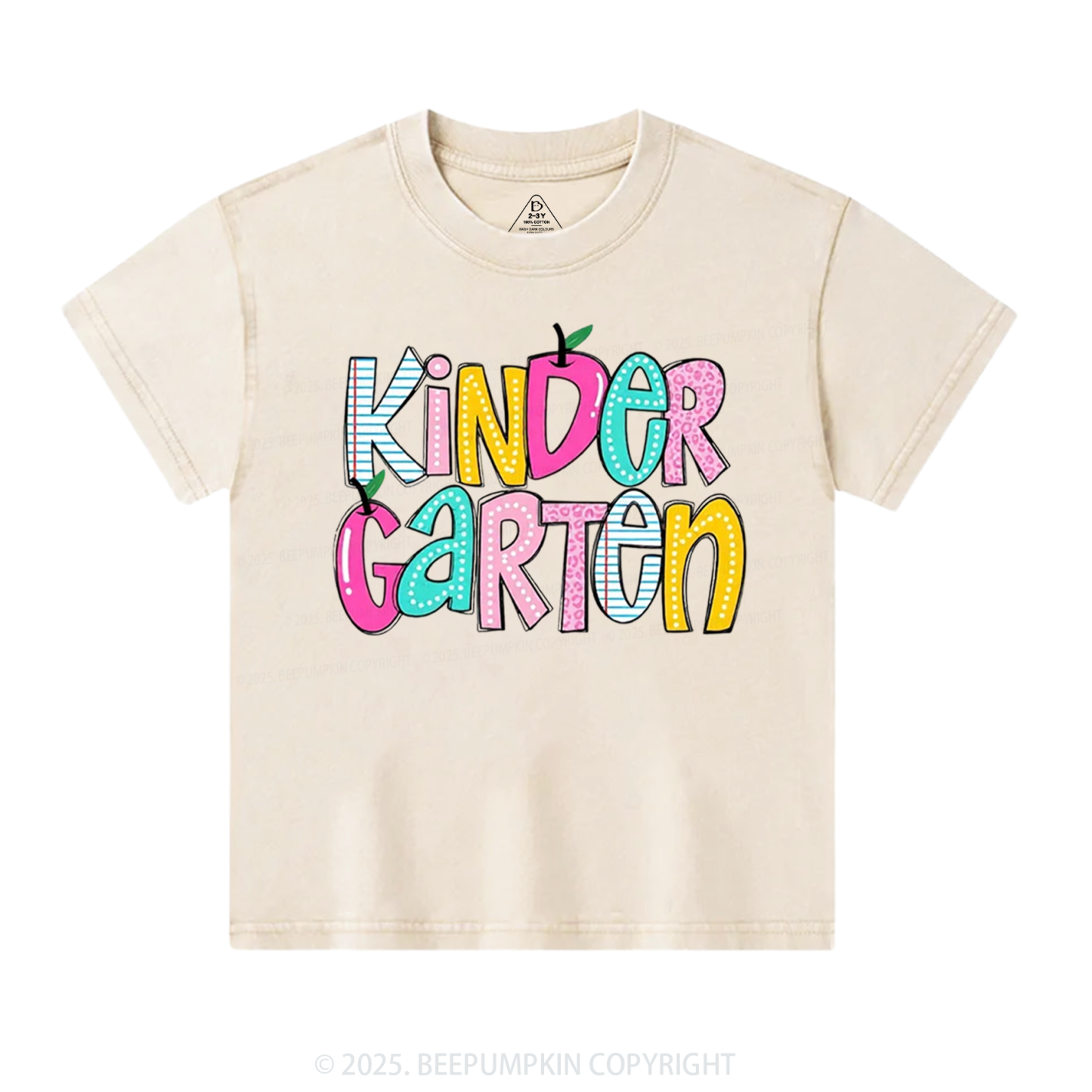 Personalized Colorful Grades Toddler&Kids Washed Tees