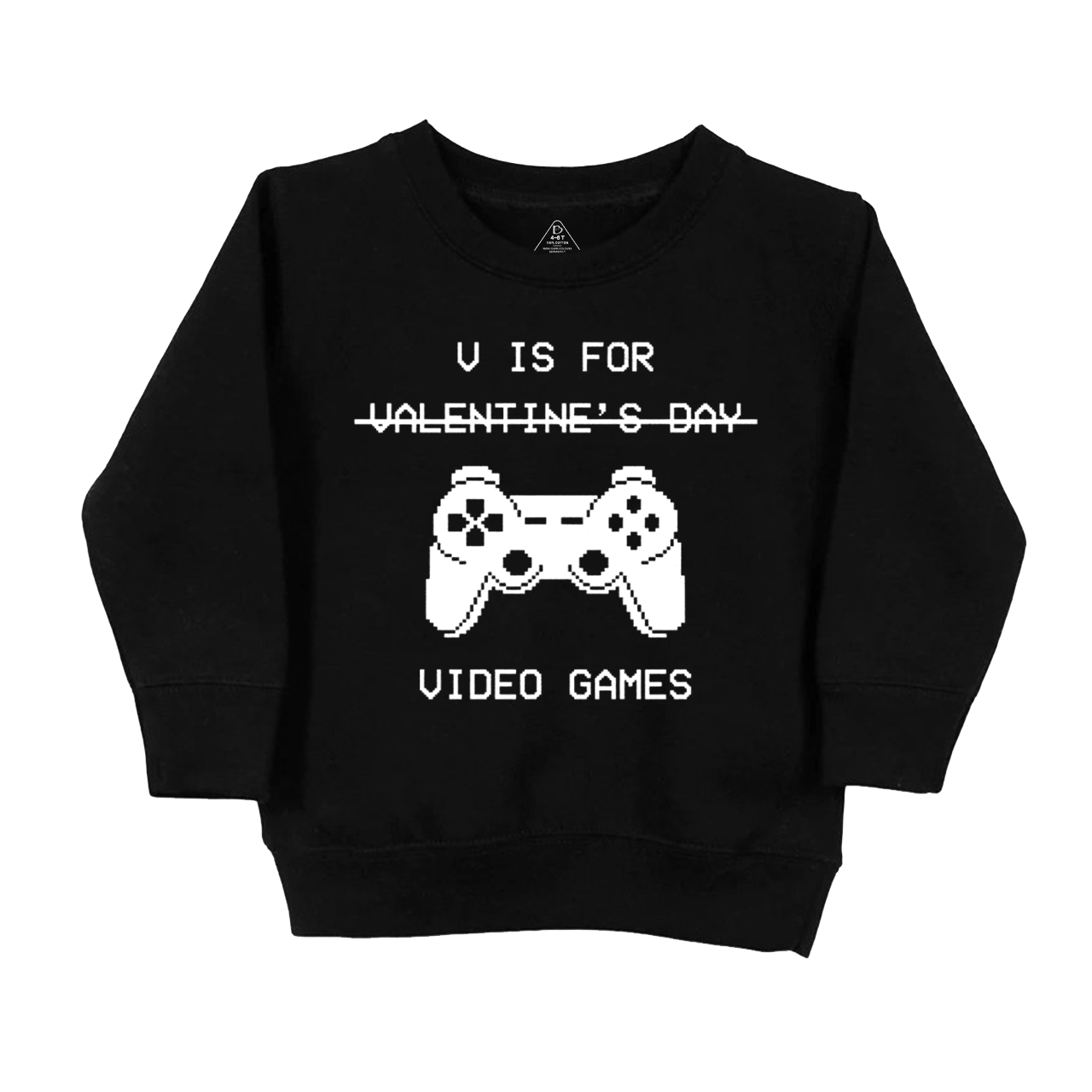 V Is For Video Games Kids Sweatshirt