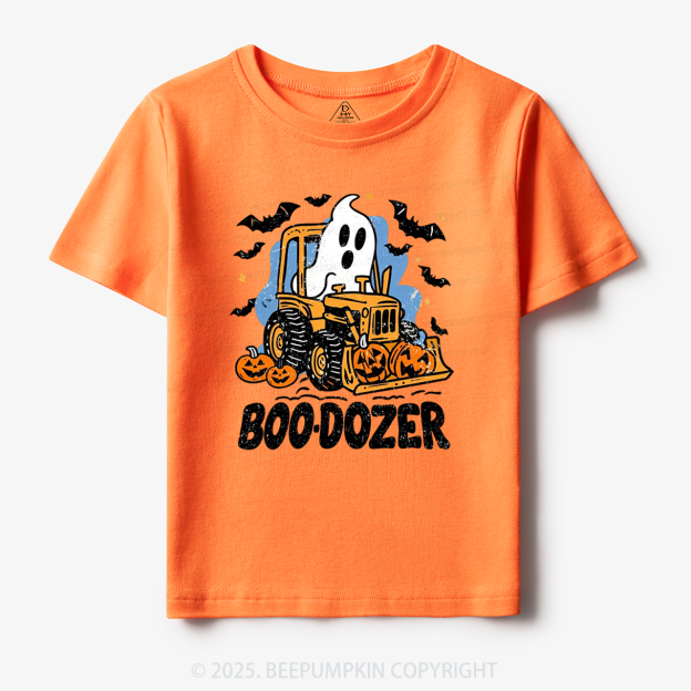 Halloween Ghost Boo-dozer Toddler&Kid's Tees Beepumpkin