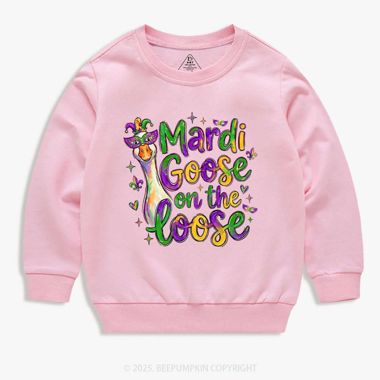 Mardi Gras Goose Kid's Sweatshirt