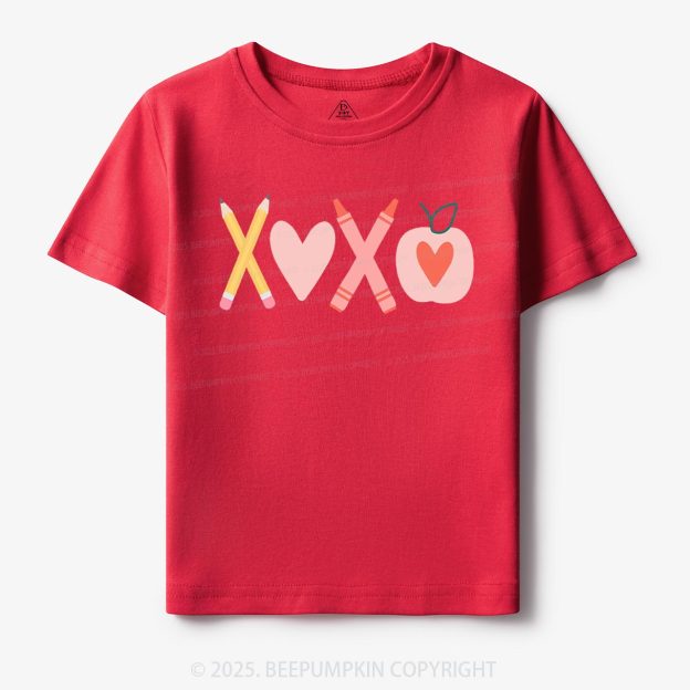 Pencils & Crayons Valentine’s Day Toddler&Kid's Tees Beepumpkin