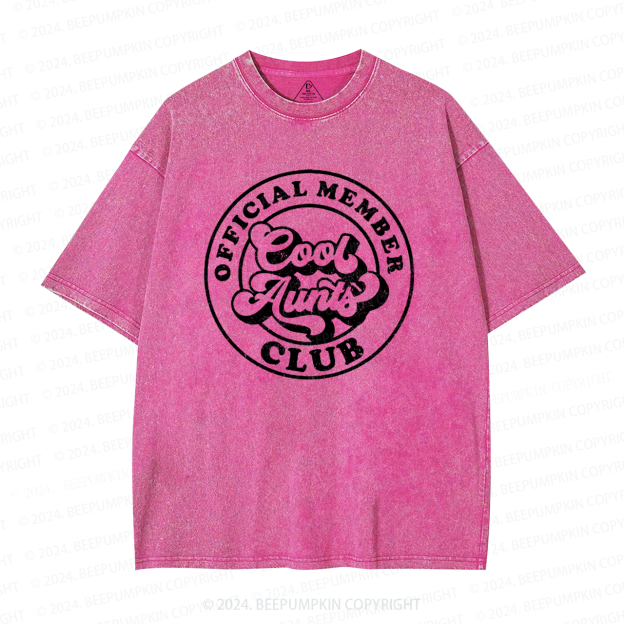 Cool Aunts Club Aunt Washed T-Shirts 