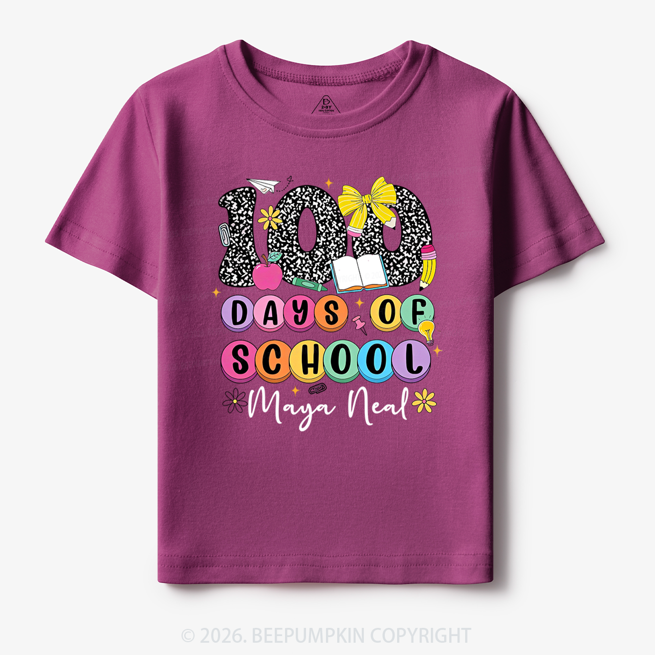 Personalized 100 Days Smarter and Sweeter Toddler&Kid's Tees