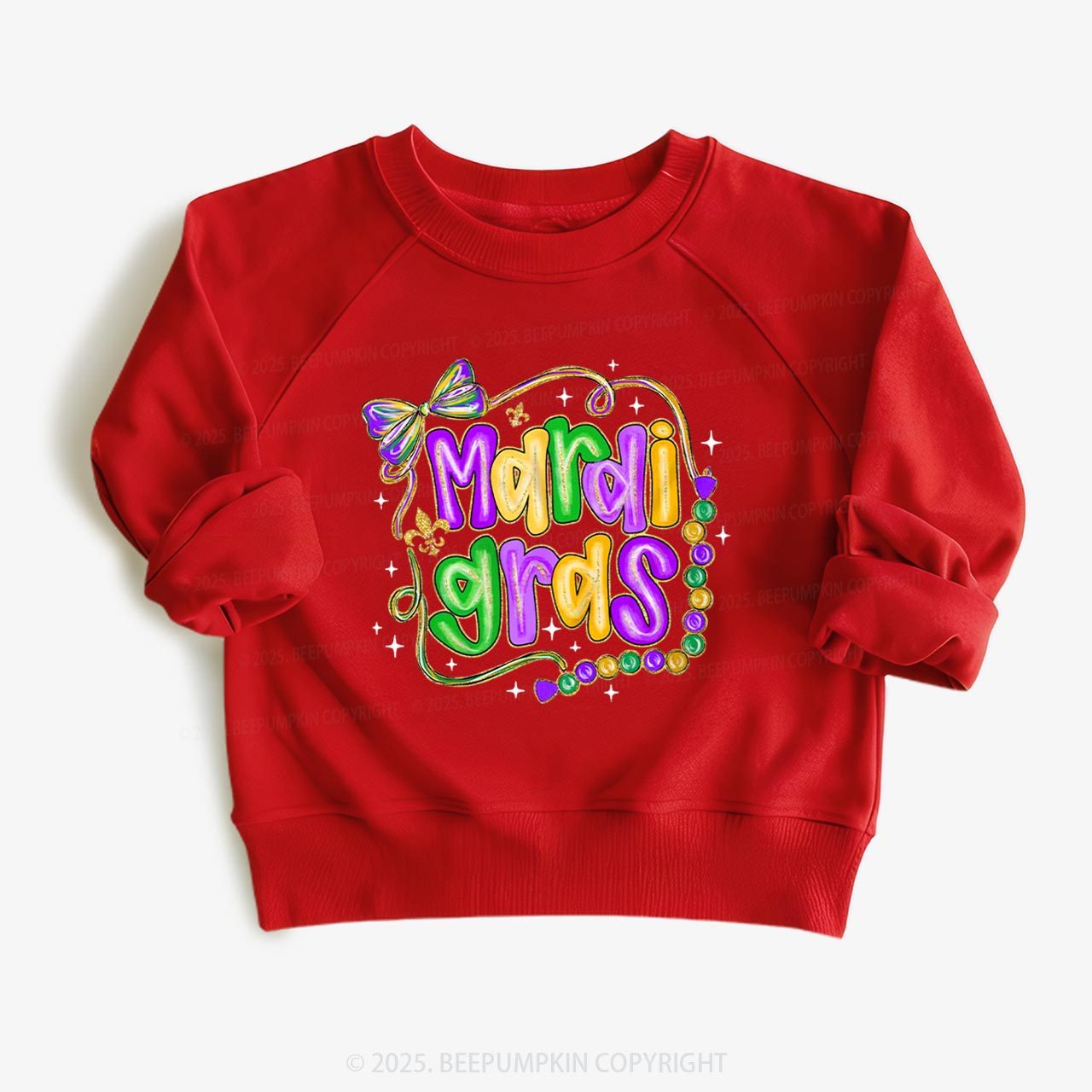 Brushstroke Mardi Gras Kid's Sweatshirt