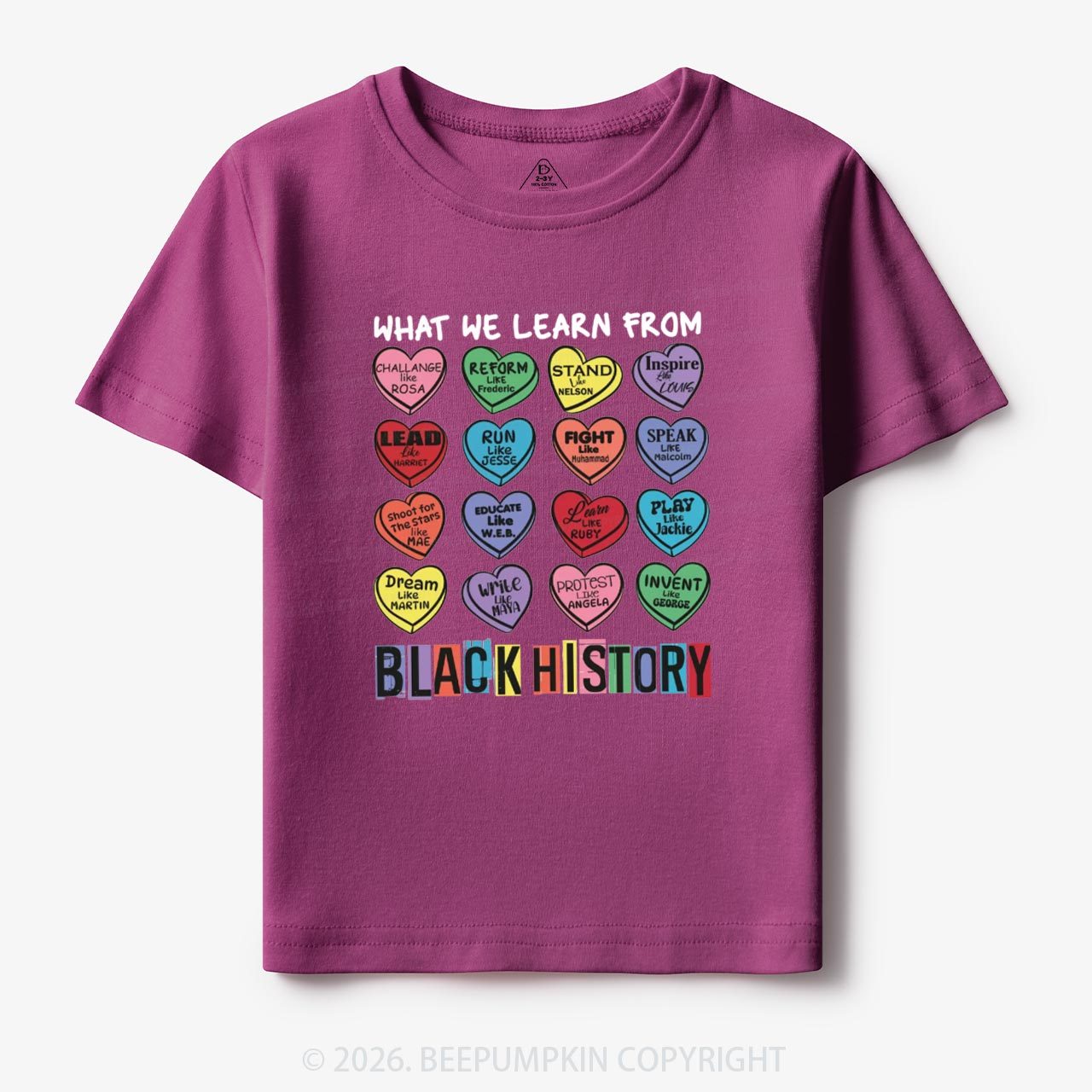 What We Learn From Black History Toddler&Kid's Tees Beepumpkin