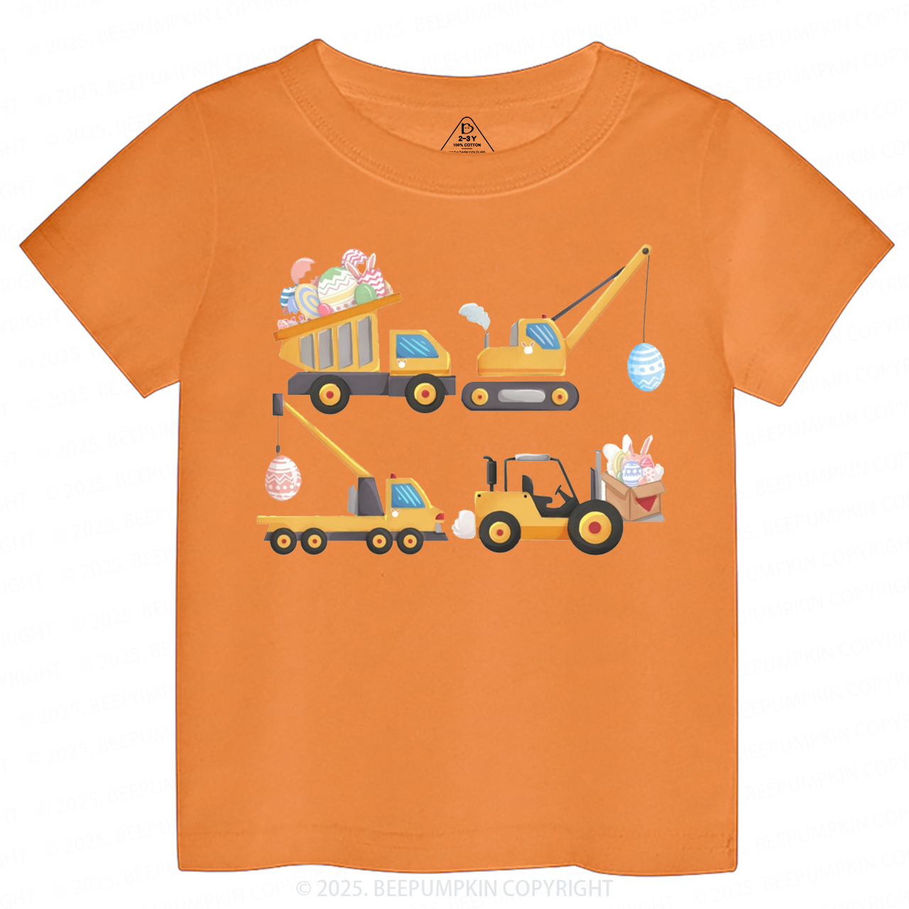 Easter Construction Trucks Toddler&Kid's Tees Beepumpkin