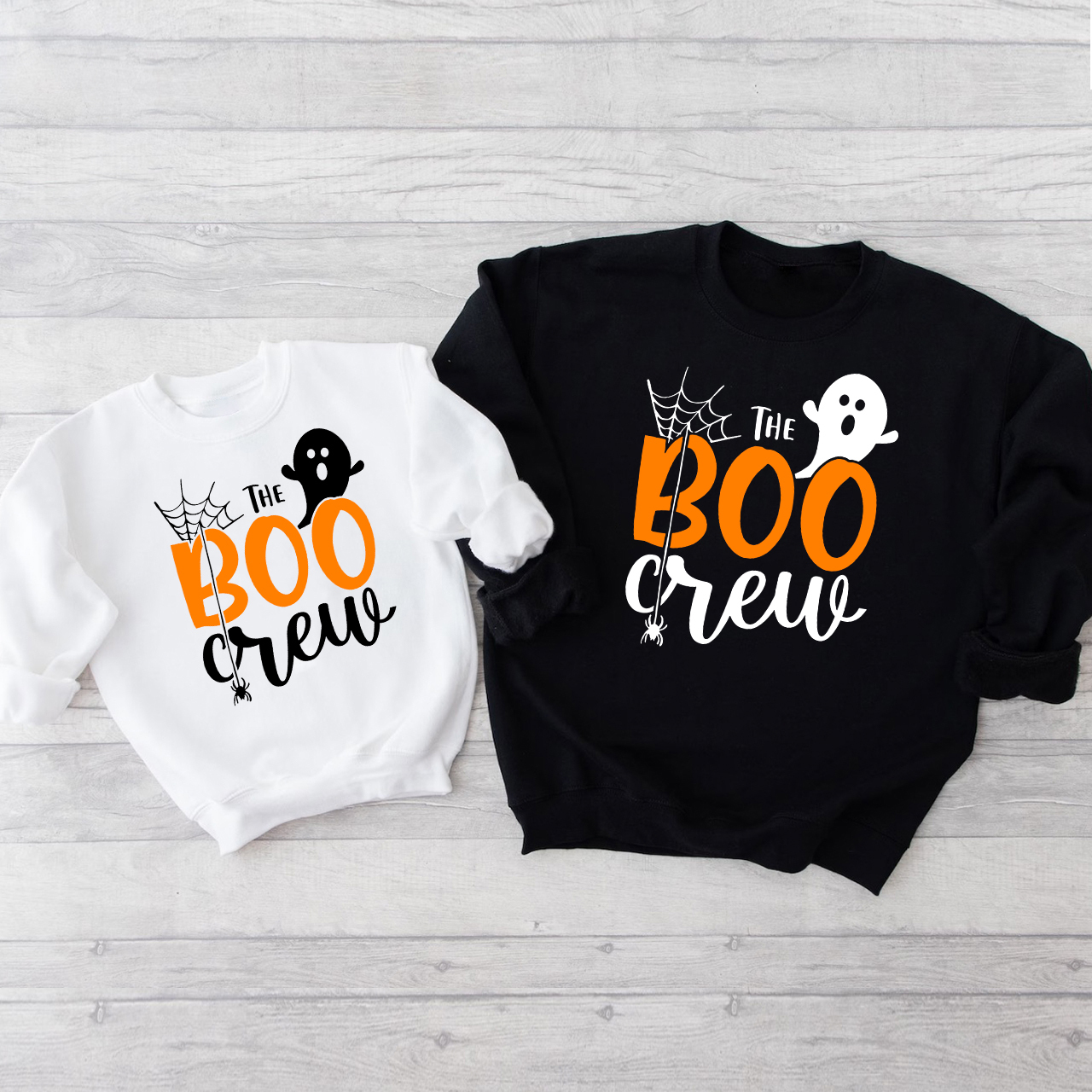 Halloween The Boo Crew Imp Spider Web Sweatshirts For Family
