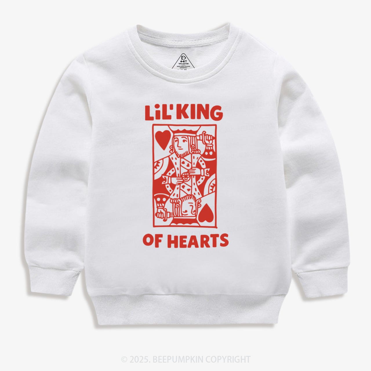 Lil' King of Hearts Valentine's Day Kid's Sweatshirt