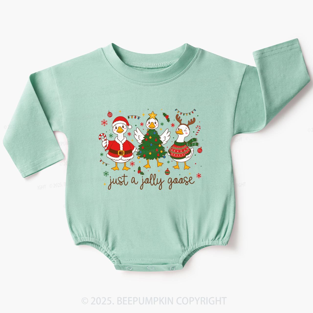 Just A Jolly Goose Baby Bubble Romper Beepumpkin