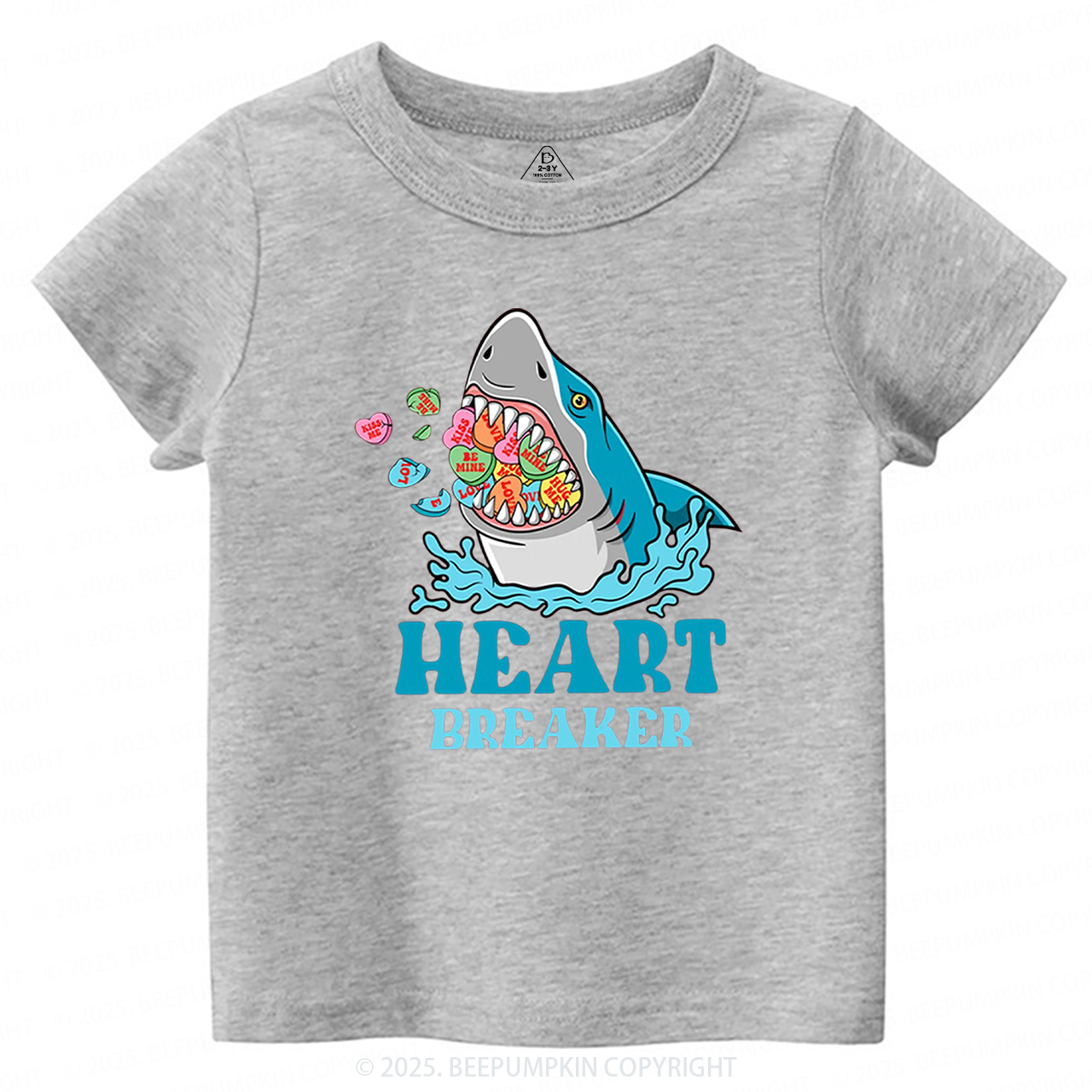 Heart Breaker Valentines Day Toddler&Kids Tees Beepumpkin