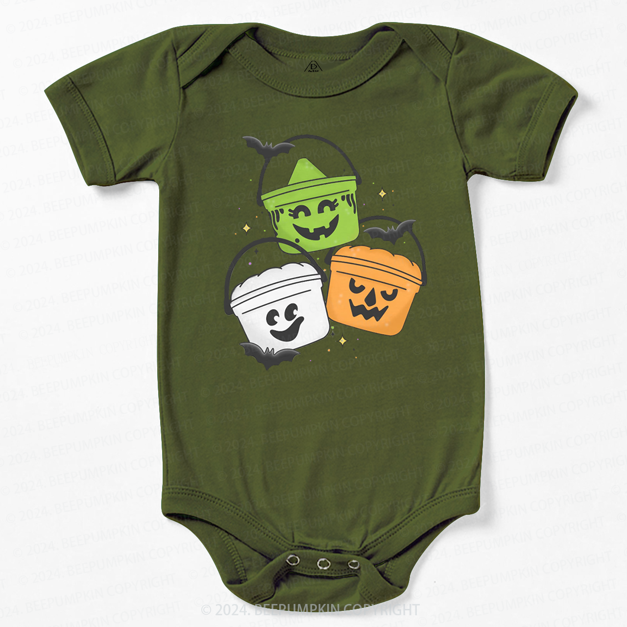 Vintage Halloween Happy Meal Bucket  Baby Bodysuits 