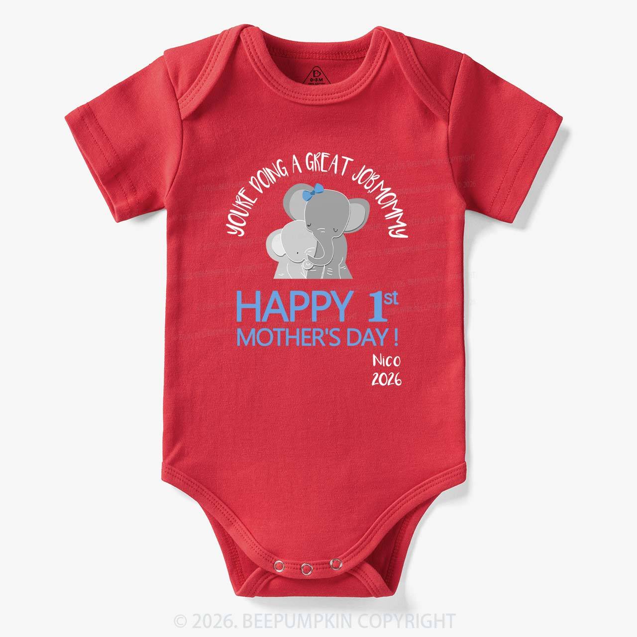 Happy 1st Mother's Day Bodysuit For Baby 