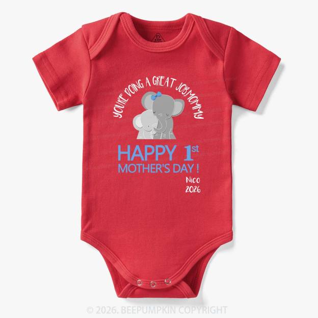 Happy 1st Mother's Day Bodysuit For Baby 