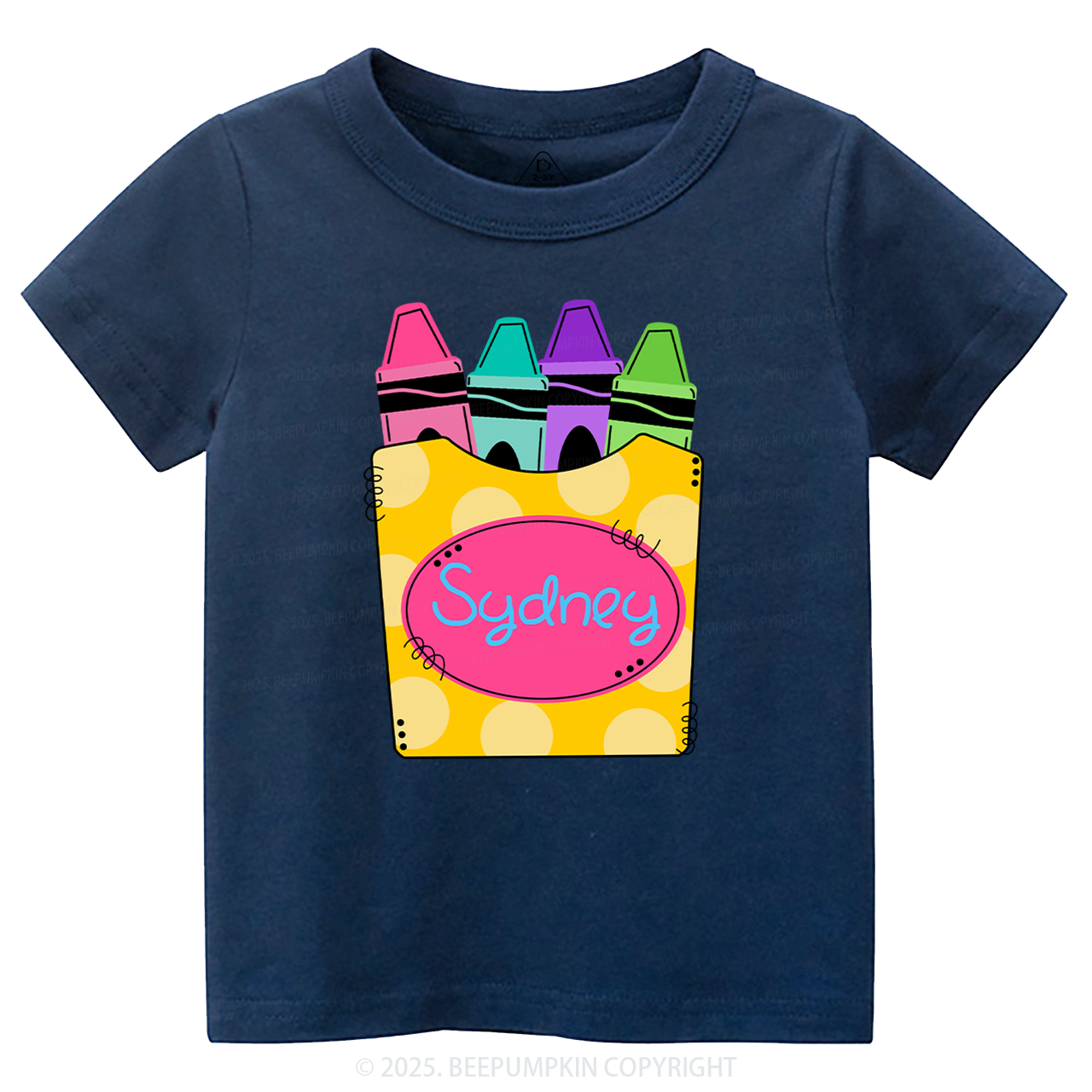 Personalized Girls Crayons Back To School T-shirt