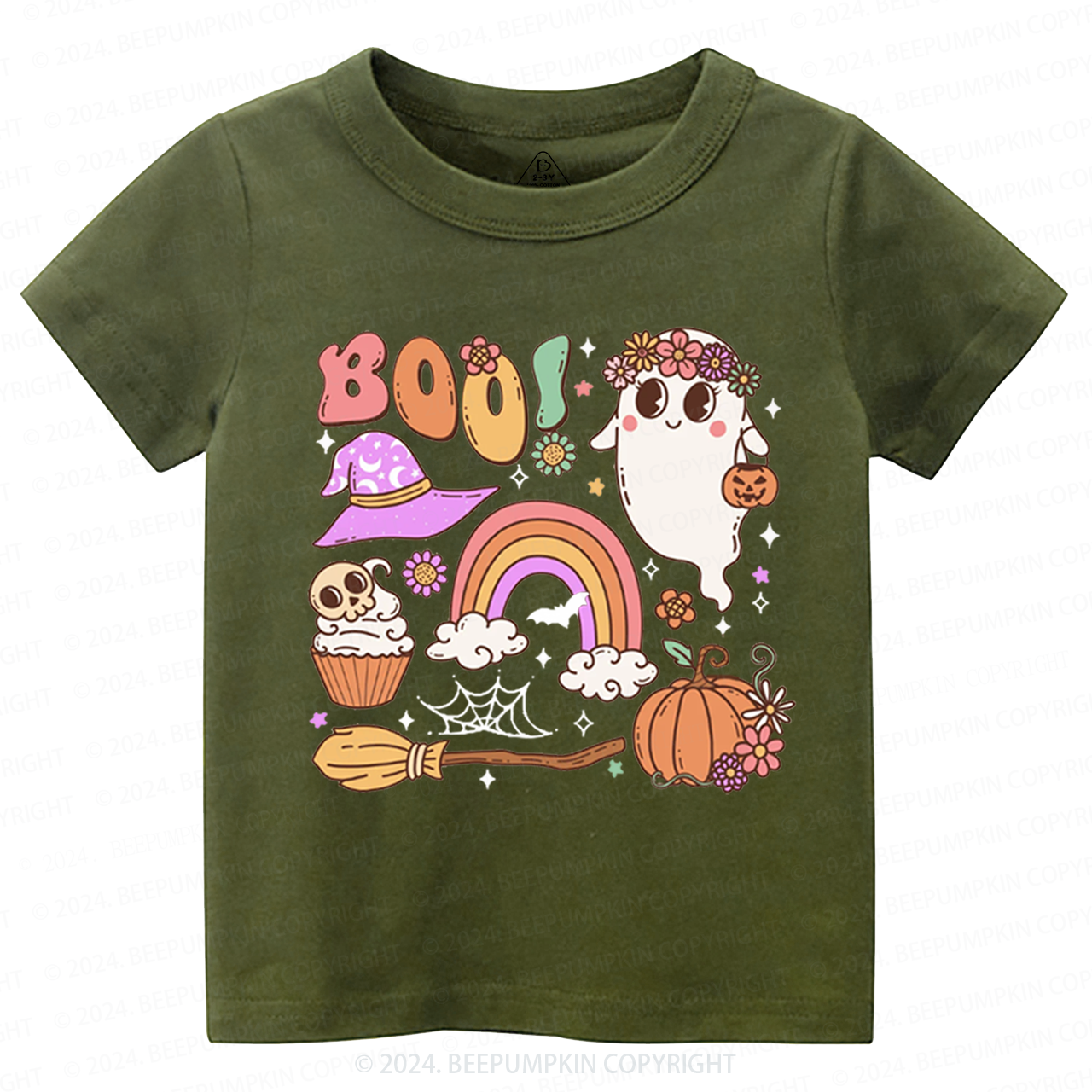 Retro Halloween Ghost Boo Toddler&Kids Tees