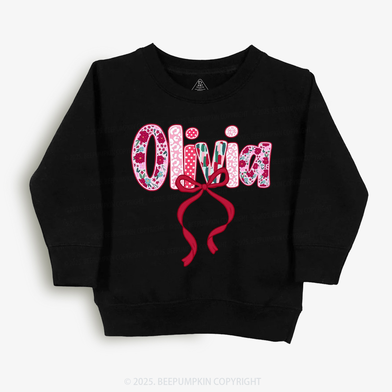 Personalized Floral Letter Kid's Sweatshirt