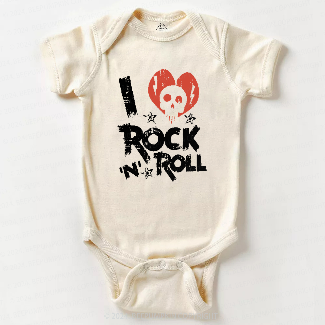 I Love Rock N Roll Baby Bodysuit 8