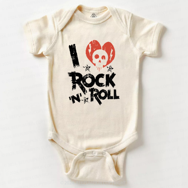 I Love Rock N Roll Baby Bodysuit 8