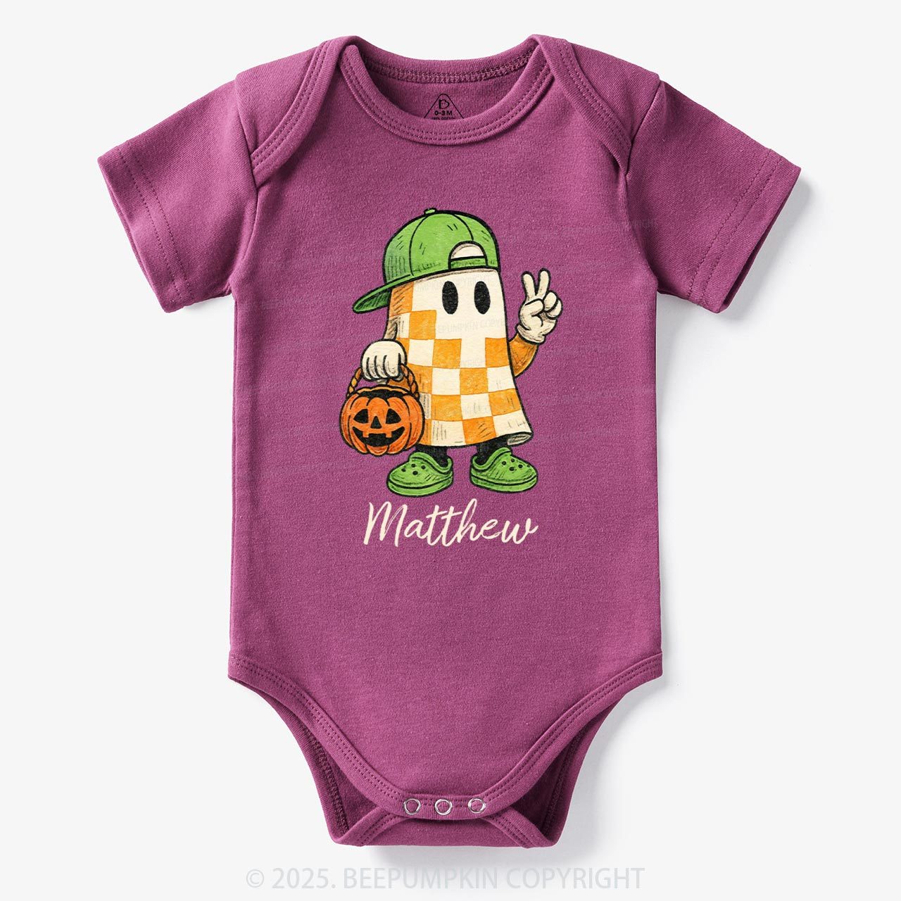Personalized Boo Ghost Halloween Bodysuit Beepumpkin
