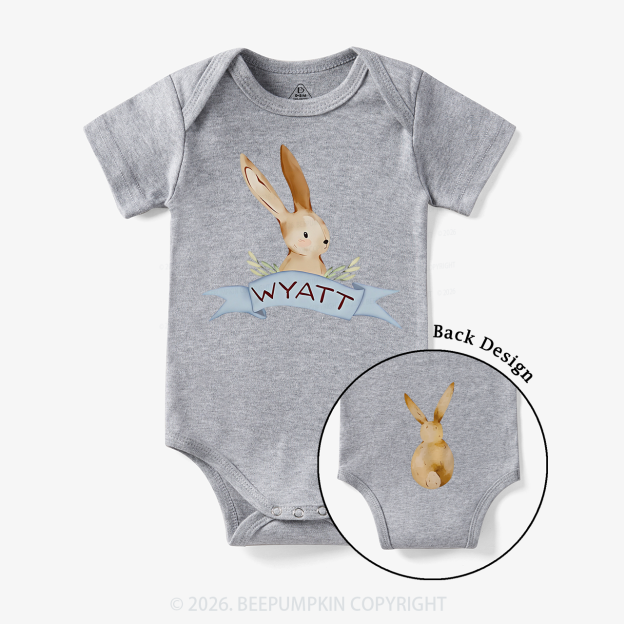 Personalized Peekaboo Bunny Baby Bodysuit