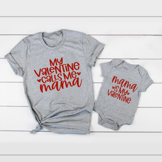 Mama is My Valentine Mom&Me Shirt
