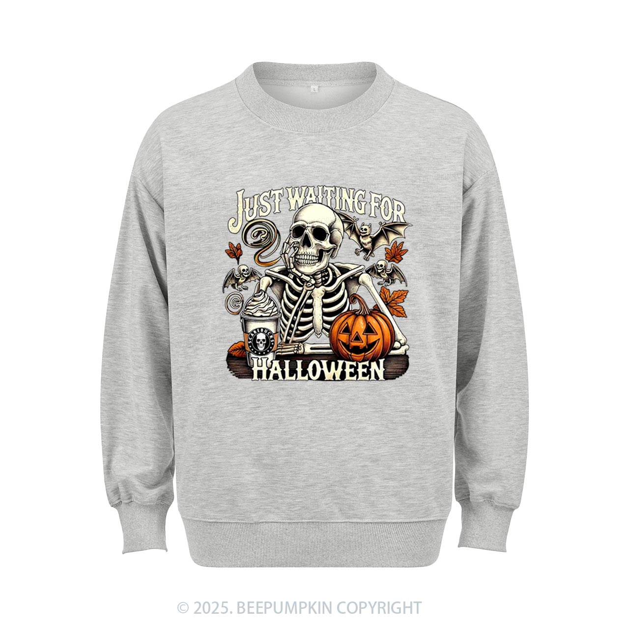 Just Waiting For Halloween Sweatshirt Beepumpkin