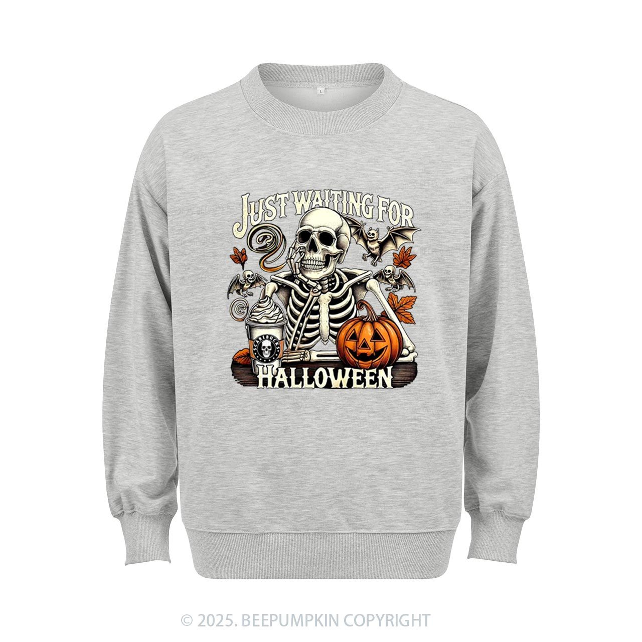 Just Waiting For Halloween Sweatshirt Beepumpkin