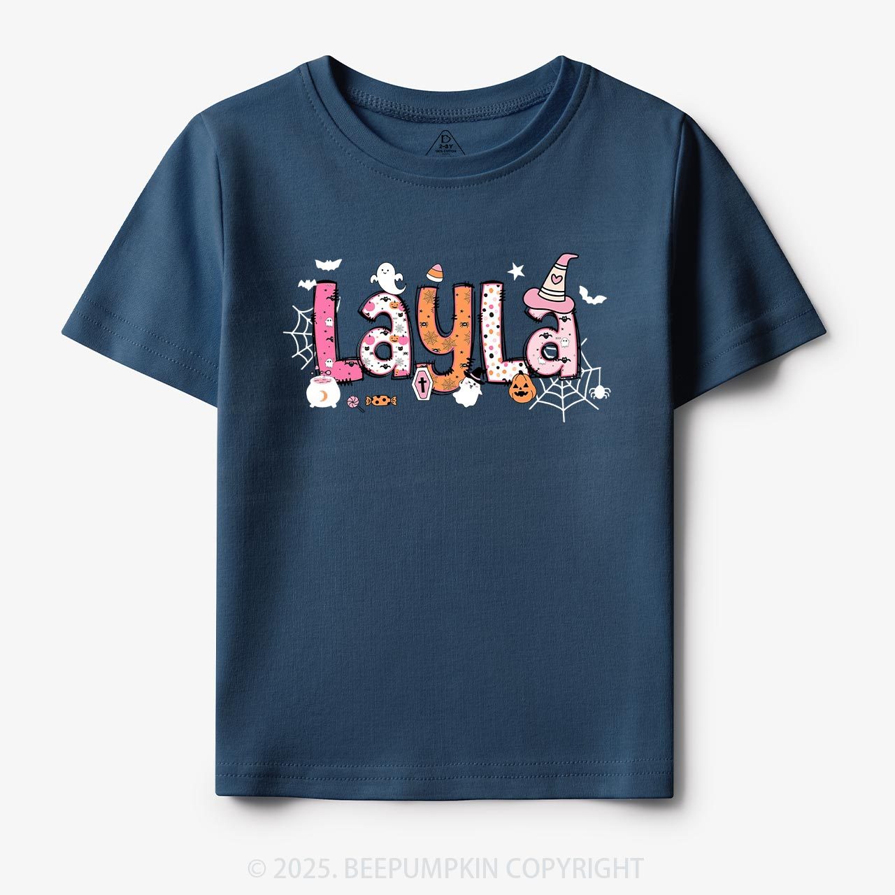 Personalized Name Halloween Girls Tees | Toddler & Kid's Tees Beepumpkin