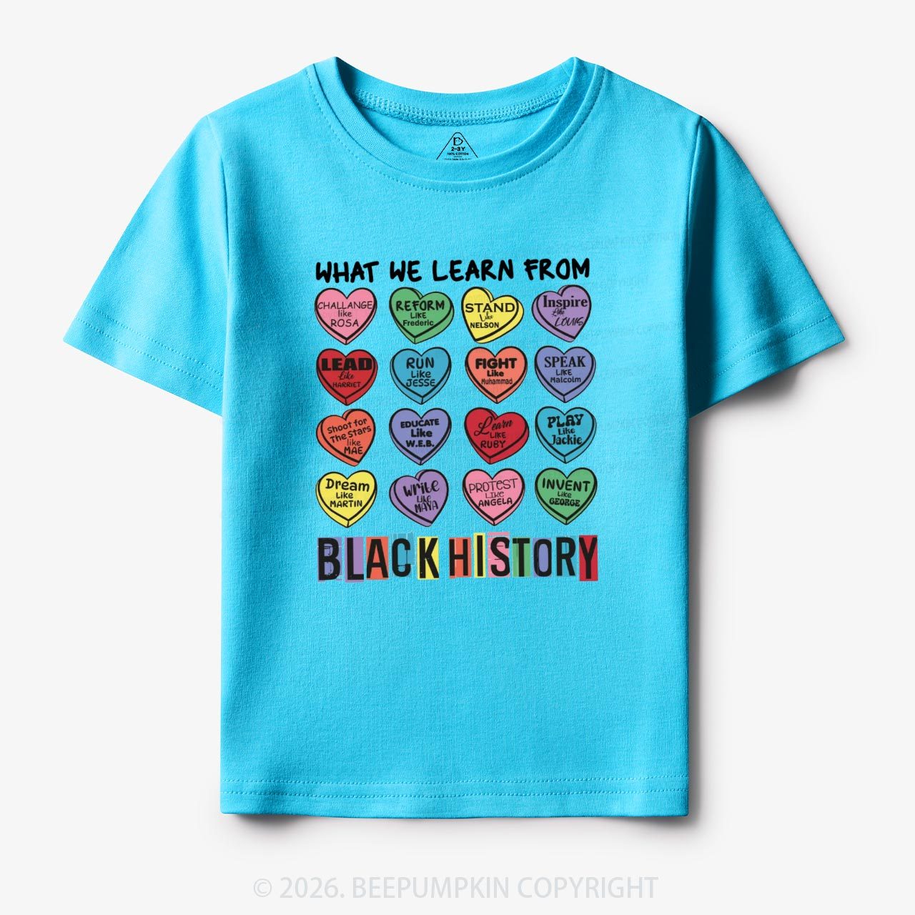 What We Learn From Black History Toddler&Kid's Tees Beepumpkin