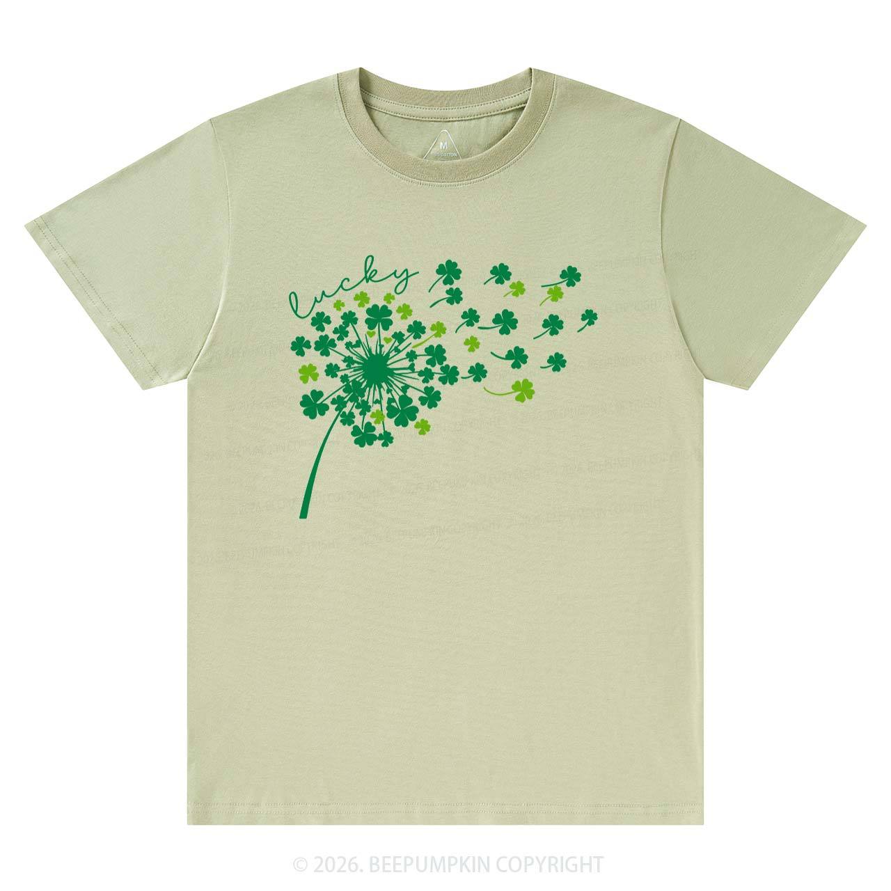 Dandelion Shamrock St. Patrick's Day T-Shirts Beepumpkin