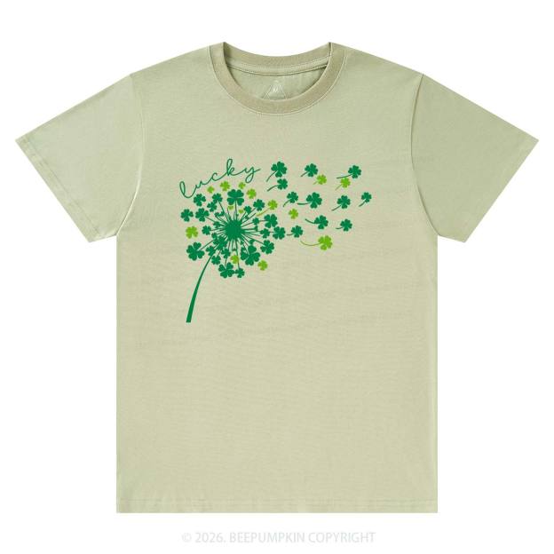Dandelion Shamrock St. Patrick's Day T-Shirts Beepumpkin