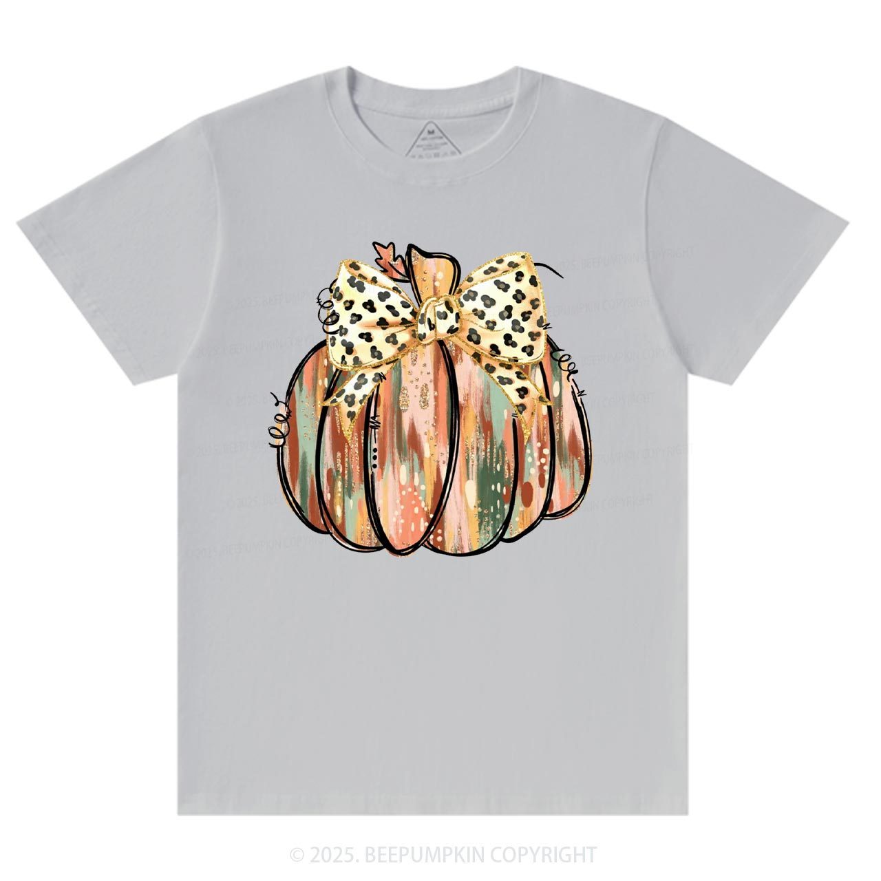 Colorful Coquette Gold Glitter Pumpkin T-Shirts Beepumpkin