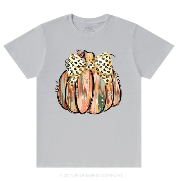 Colorful Coquette Gold Glitter Pumpkin T-Shirts Beepumpkin