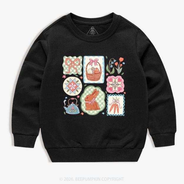 Pastel Easter Basket Kid's Sweatshirt