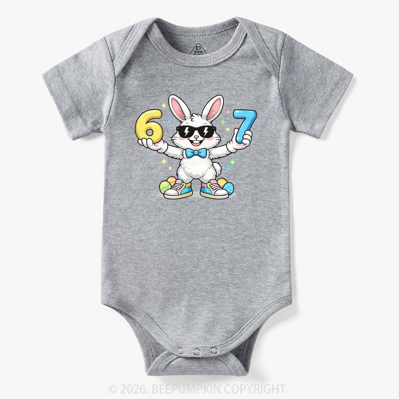 Hip‑Hop 67 Bunny Baby Bodysuit